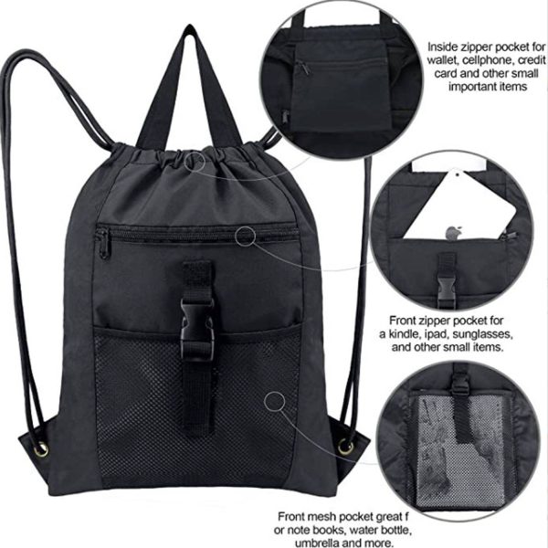 Drawstring Backpack Sports Gym Bag
