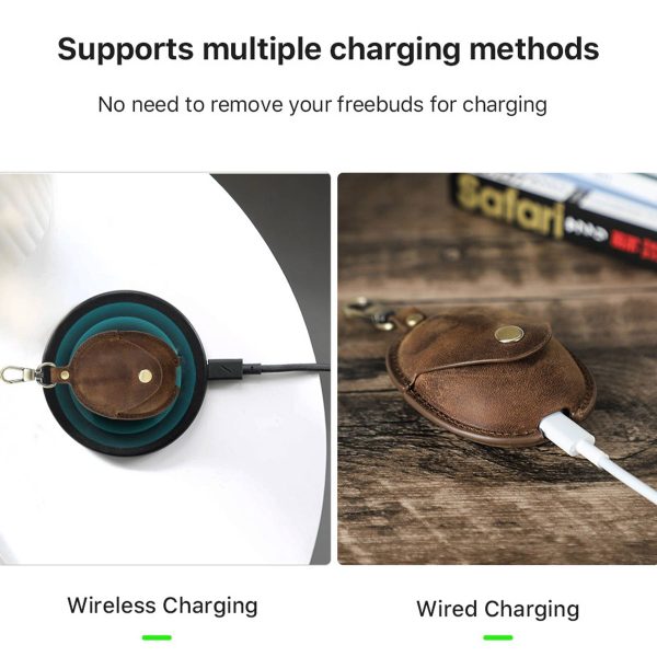 Genuine Leather Bluetooth headset drop protection case