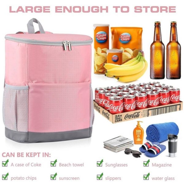 Double-shoulder cooler insulated bag