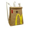 Cartoon French Fries Print for Women Stylish Schoolbag