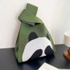 Polyester woven panda shopping bag handbag