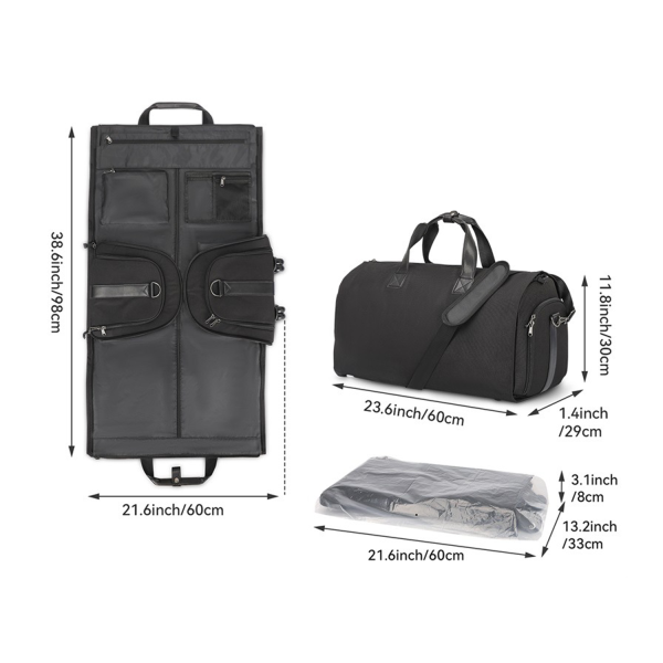 2 In 1 Heavy Hanging Garment Suitcase Duffel Bags