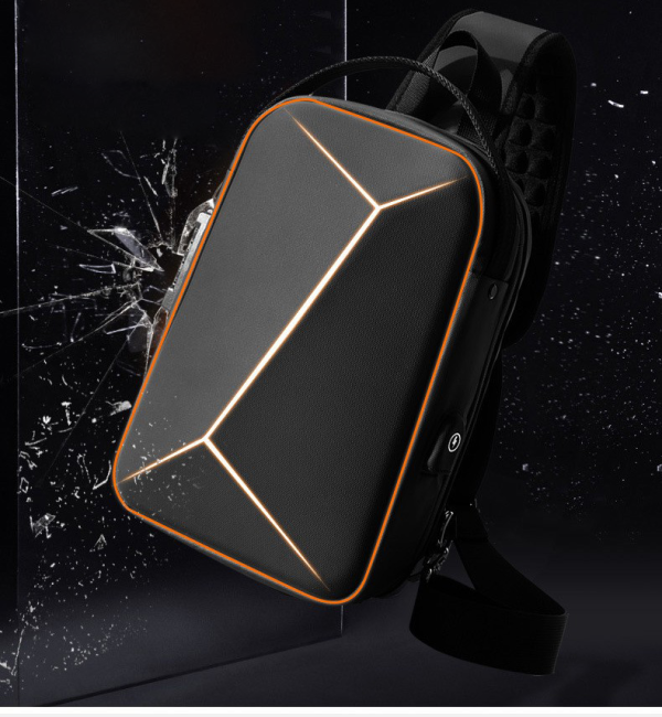 Anti Theft Hard Shell Crossbody Sling Bag with USB Port