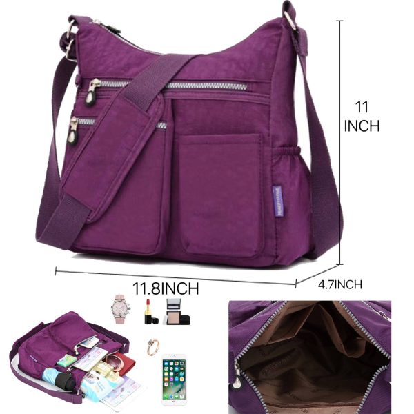Crossbody Bag with Theft RFID Pocket-Women Lightweight Purse