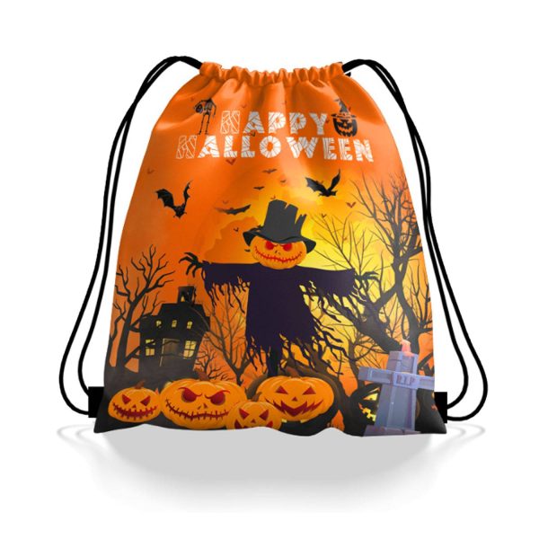 Halloween Portable Drawstring Backpack