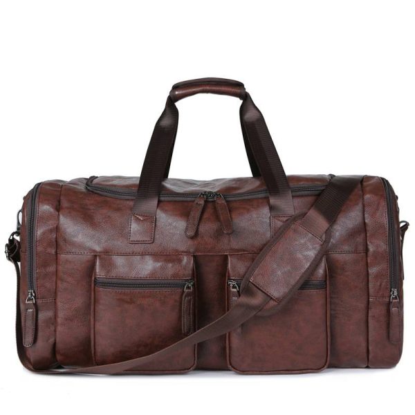 Pu Briefcase Men's Luggage Oversize Travel Duffel Bag