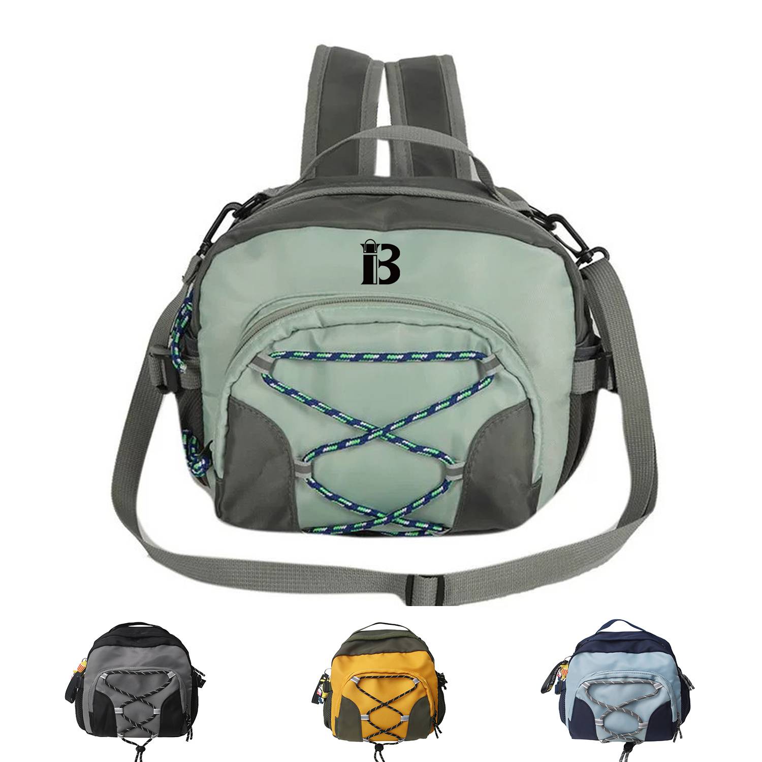 Polyester City Light Outdoor Hiking Crossbody Bag Backpack