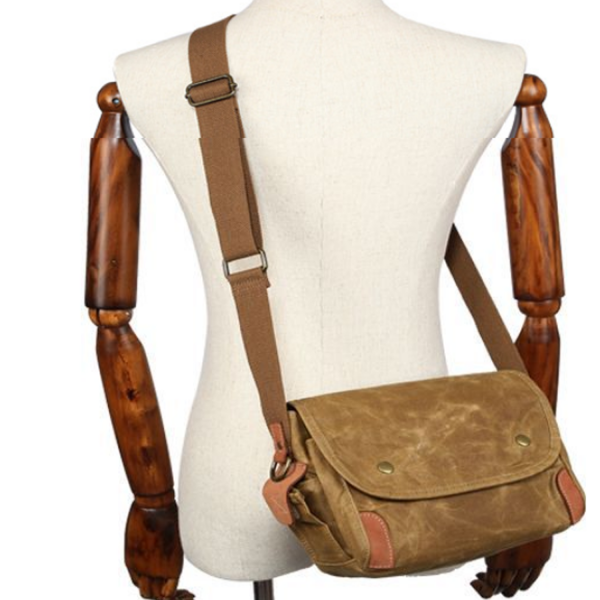 Vintage Canvas Crossbody Shoulder Bag
