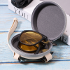 Folding sunglasses bag Portable Round glasses case