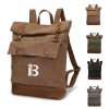 Vintage Classic Rucksack Canvas Backpack for Campus