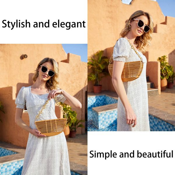 Wood Simple bamboo shoulder tote bag