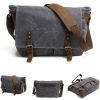 Casual canvas men's cross-body bag