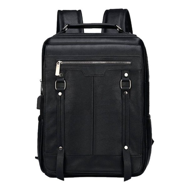Pu Leather Large Capacity Travel Computer Backpack