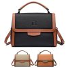 Genuine leather square crossbody bag handbag for woman