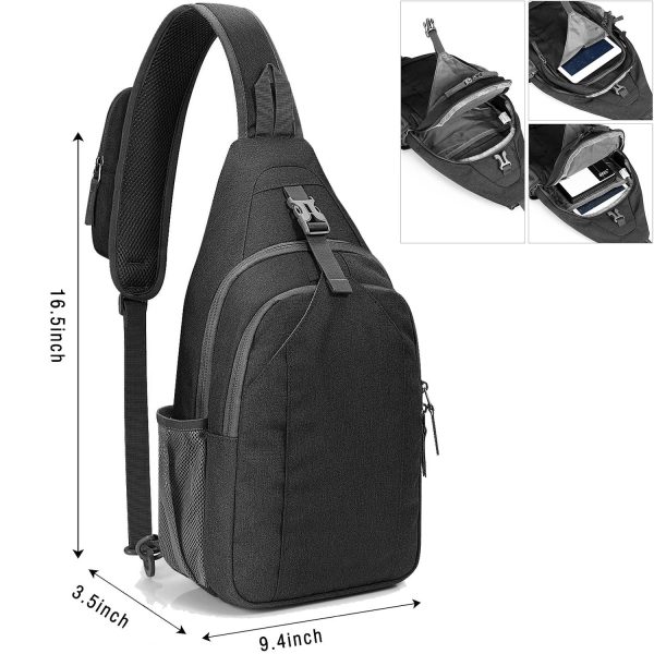 RFID Blocking Sling Backpack Crossbody Chest Bag for Hiking