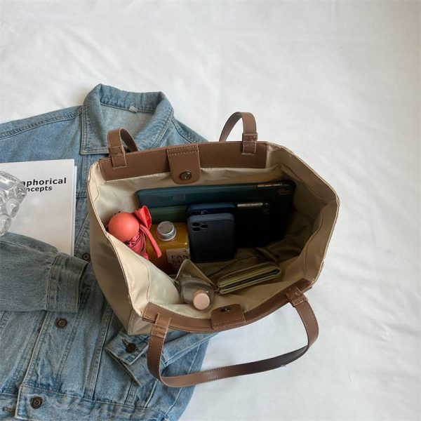 Nylon Canvas Tote Handbag For Women