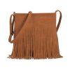 PU leather Fringe Hobo Tassel crossbody bag for Women