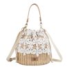 Jute Big Capacity Travel Tote Purse Woven Straw Hobo Bag