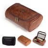 New Portable Pu Leather Makeup Bag Retro