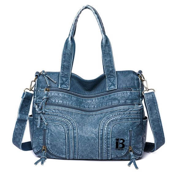 PU Leather Large Capacity Shoulder Tote Bag