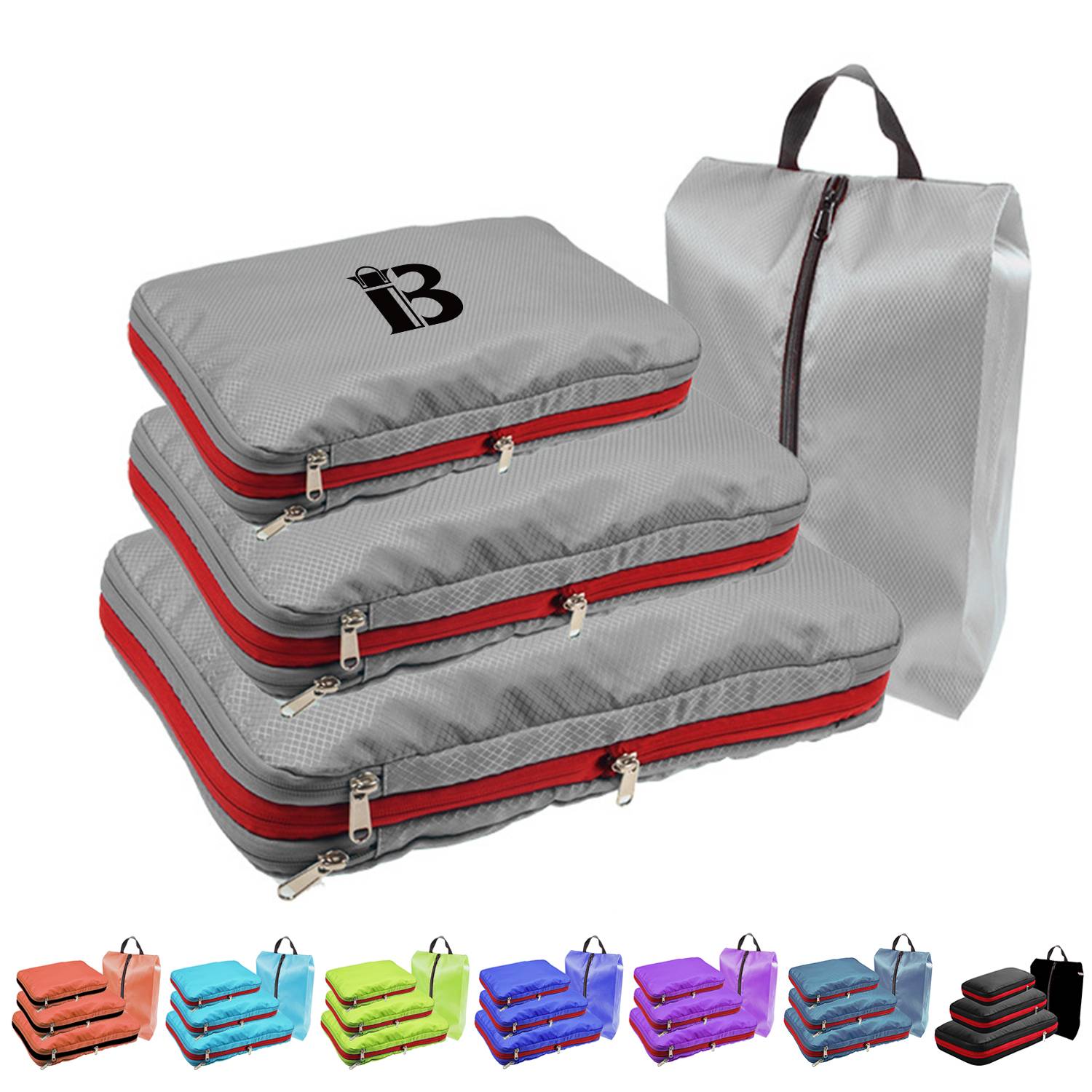 Luggage Organizers for Travel Accessories with Shoe Bag