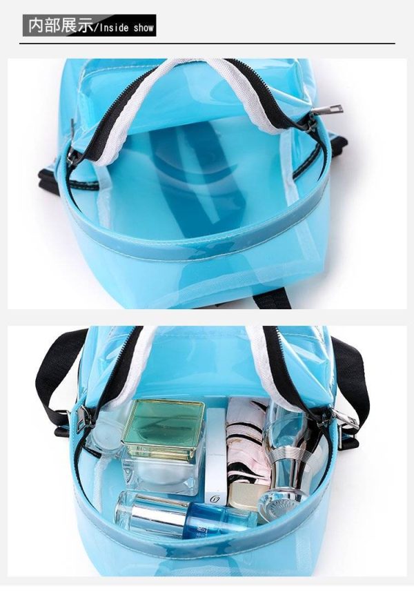 PU Leather Waterproof Transparent Backpack