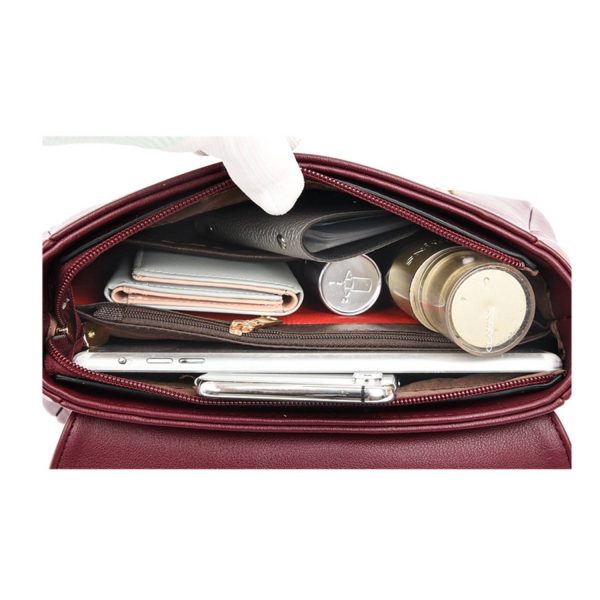 PU Leather Crossbody Tote Bag