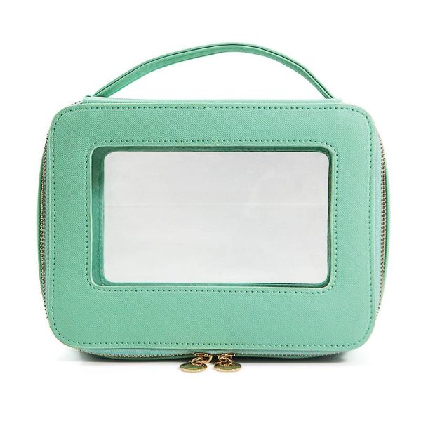 PU Leather Clear Portable Makeup Bag