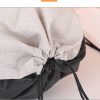 Linen Oxford Cloth Outdoor Splicing Drawstring Backpack