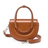 Genuine Leather Solid shoulder cross-body tote bag