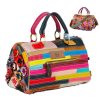 Genuine Leather Colorful floral shoulder cross-body bag