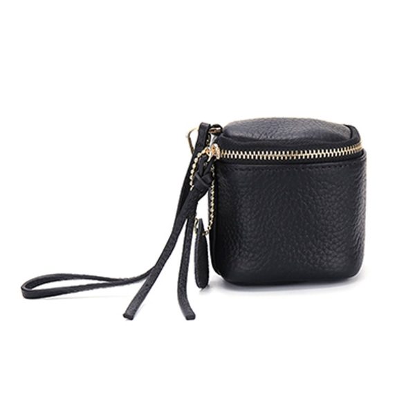 Genuine leather women's mini carrying coin bag