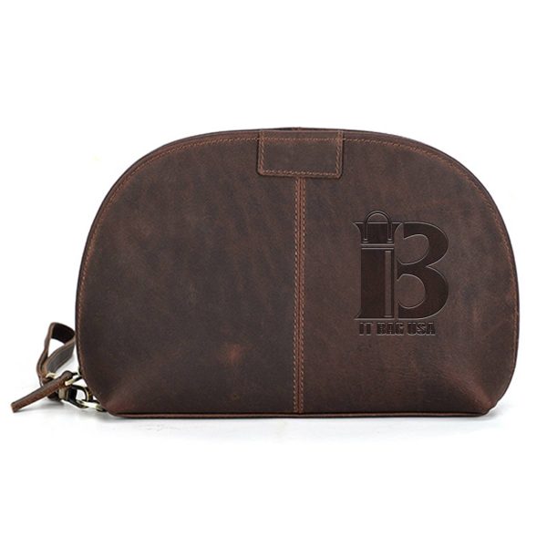 Genuine Leather Wear-resistant meniscus Storage Wallet Men
