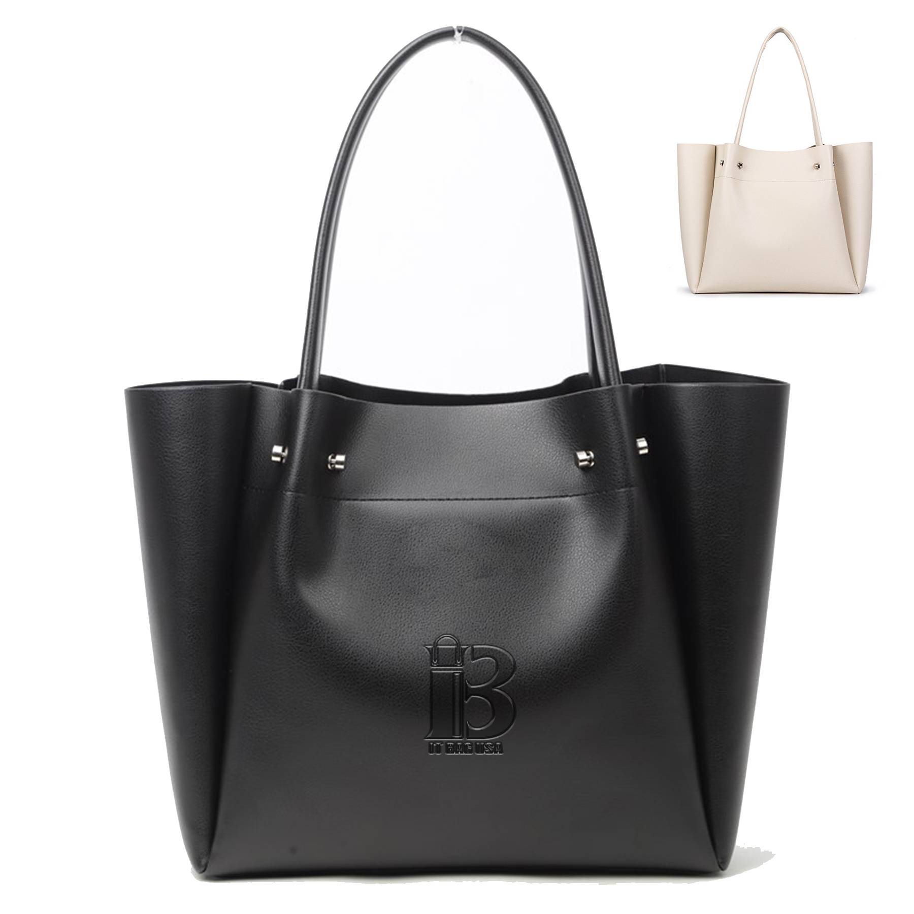 PU Large capacity shopping shoulder tote bag