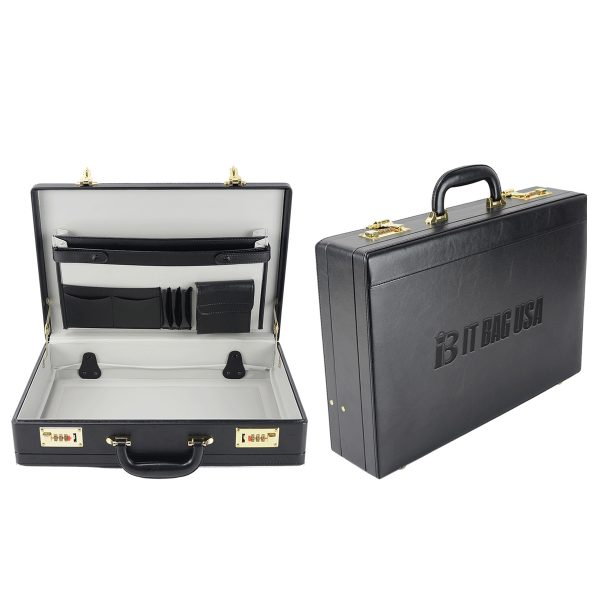 Mens Attache Briefcase Dual Combination Locks