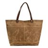 Waxed Canvas Travel Tote Bag