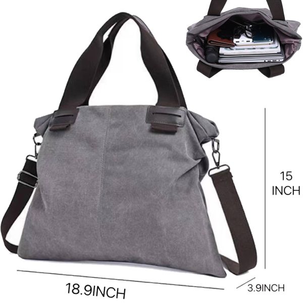 Women's Canvas Tote Bag Vintage Shoulder Crossbody