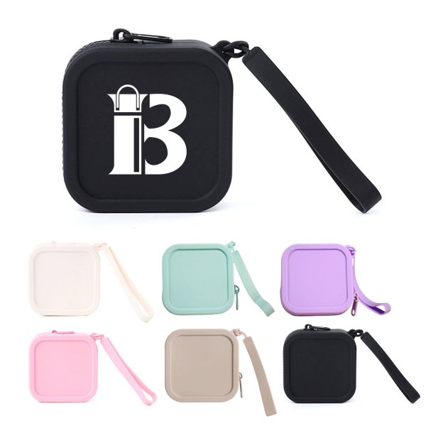 Cosmetics Lipstick Headphones Silicone Small Square Bag