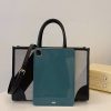 Canvas Tote Bag Large Capacity Twill Clash Color