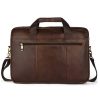 Genuine Leather Briefcase Laptop Messenger Bag