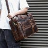 Leather Briefcase for Men Laptop Bag Business Messenger