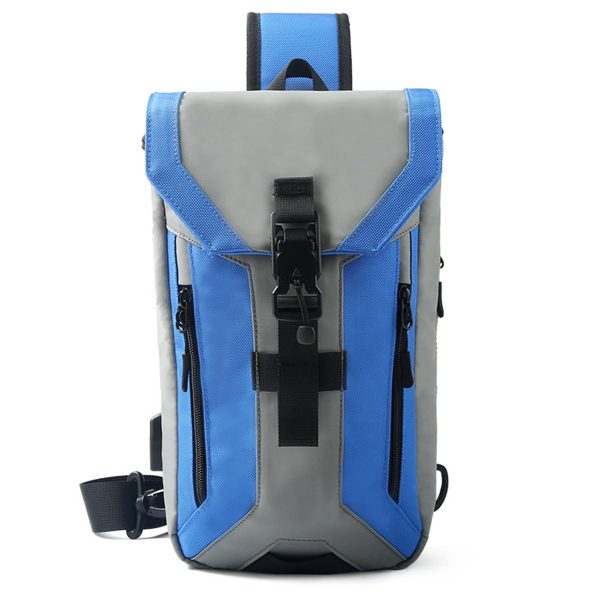Oxford Waterproof Crossbody Sling Bag With USB Charging Port