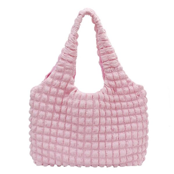 Canvas girl's cloud puff shoulder bag