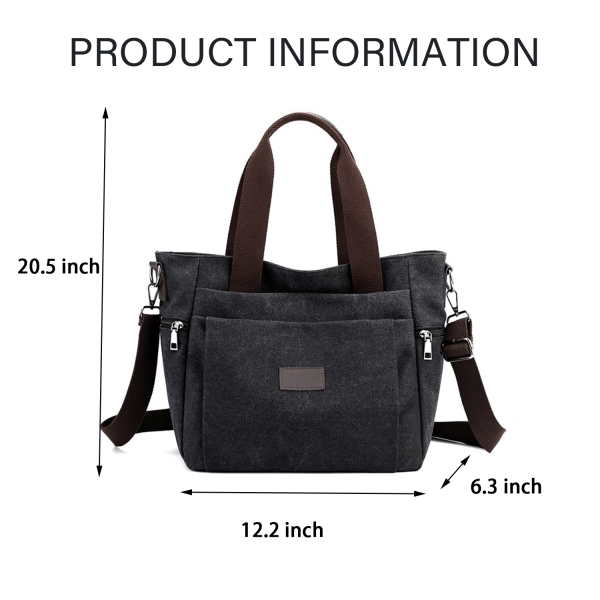 Crossbody Bag with Pockets and Shoulder Strap