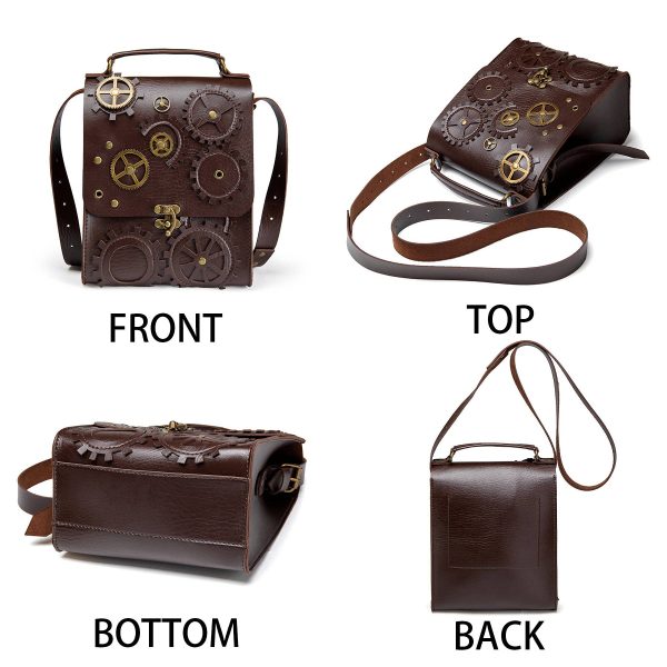 PU Steampunk women's cross-body bag