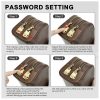 Genuine Leather Front Combination lock Pocket Wallets