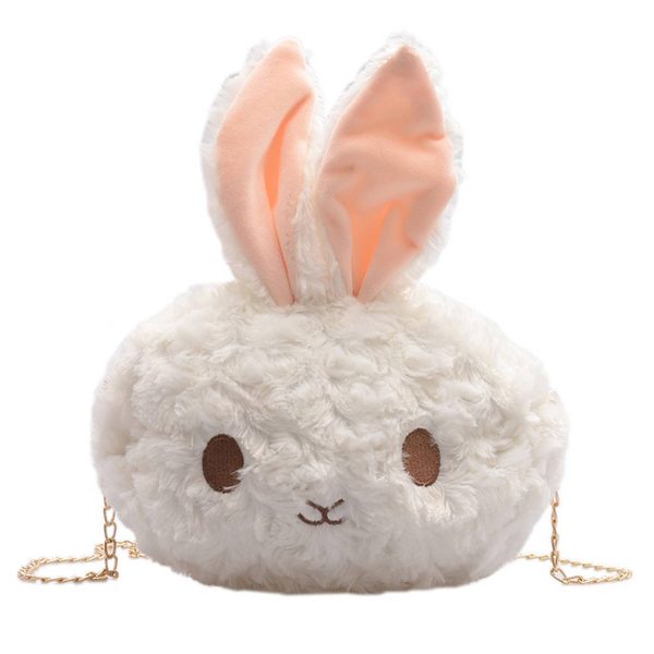 Cotton Cute plush bunny shoulder cross-body bag