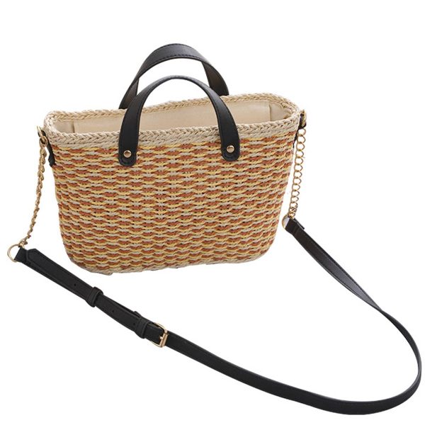 Jute Vintage daily commute diagonally across straw bags