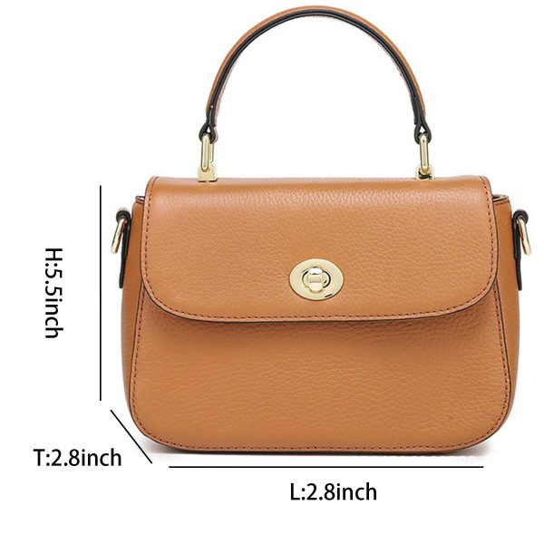 Women's Genuine Leather Top Handle Crossbody Purse