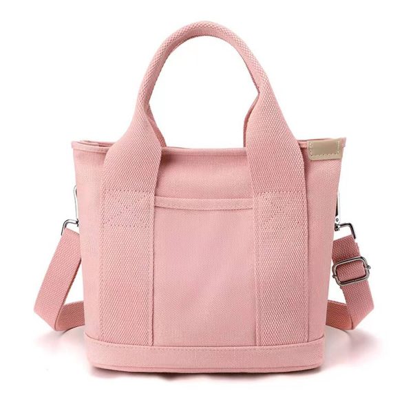 Canvas Crossbody Bag With Zipper